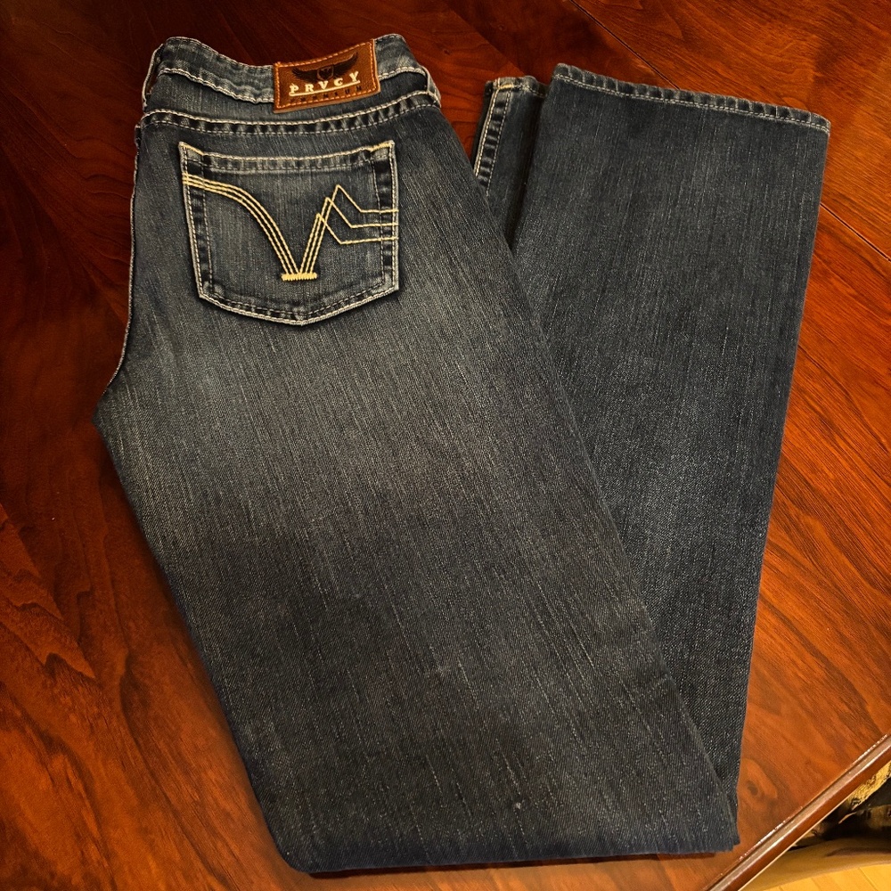 PRVCY dark blue jeans in size 31 in excellent condition